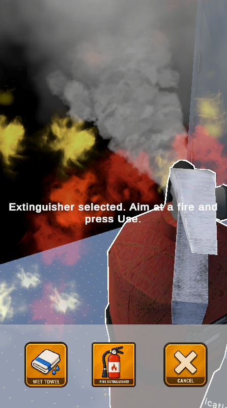 Extinguisher selected large fire